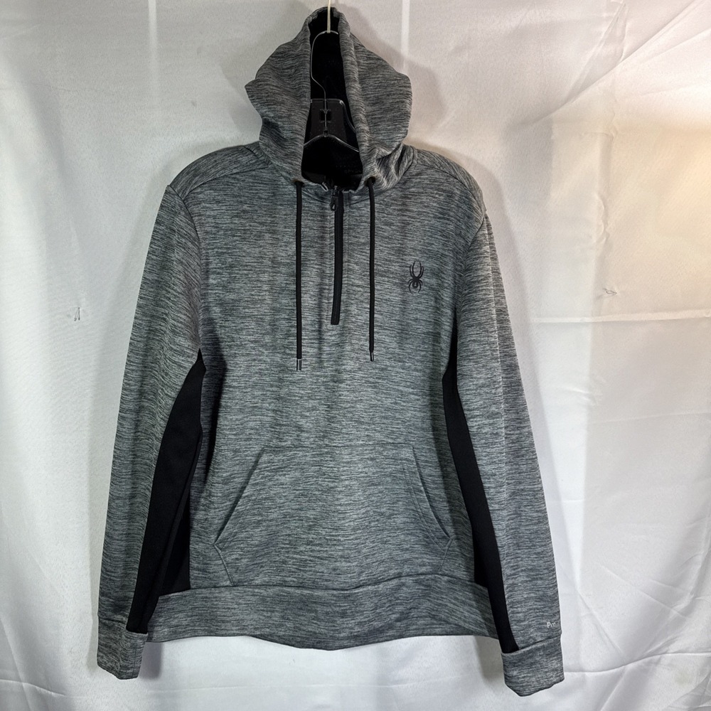 Spyder Gray Quarter Zip Pullover Mens Large Athletic Training Top